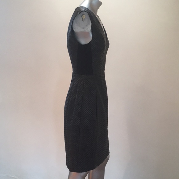 BCBG Livie Quilted Faux Leather Dress 4💜NWT - Picture 4 of 8